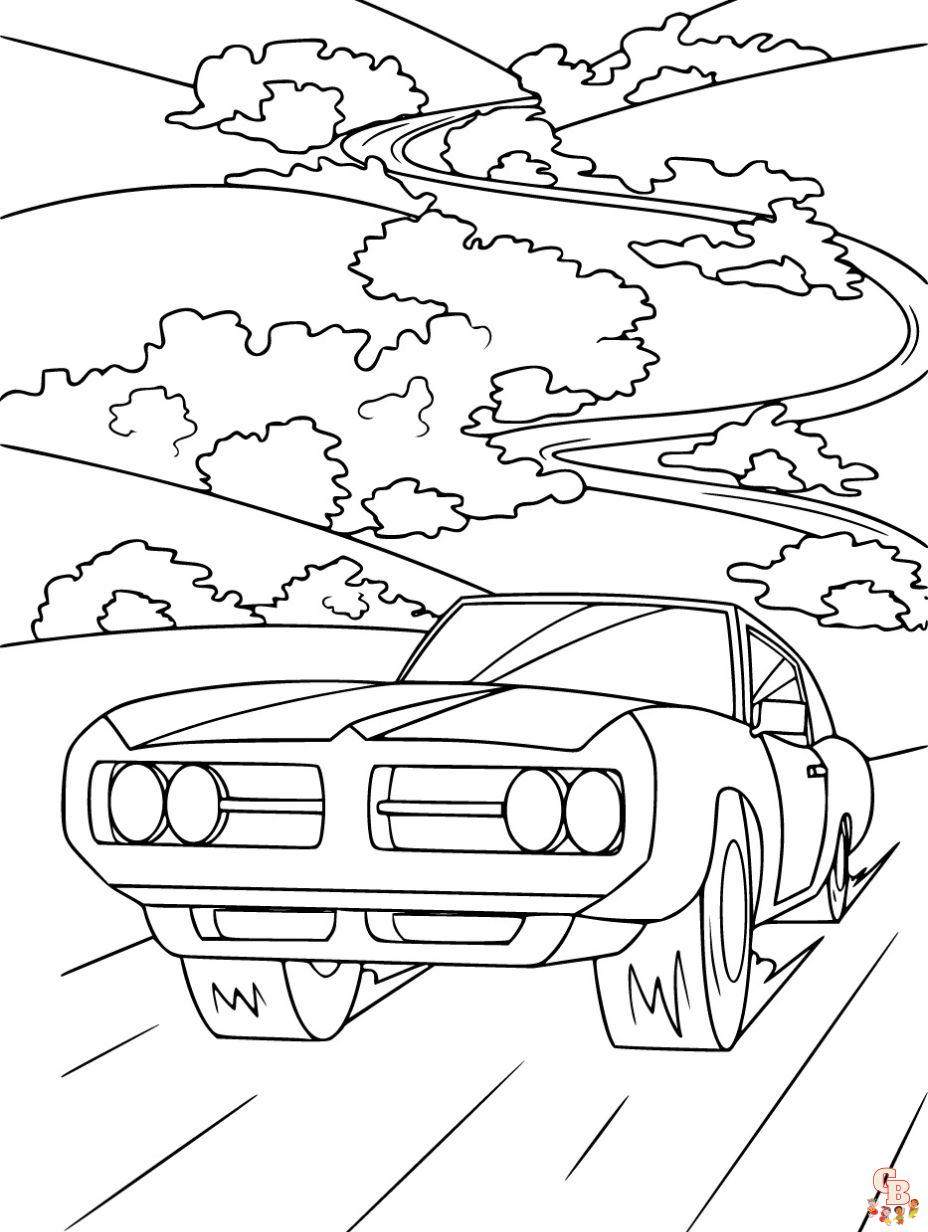 coloring pages muscle cars