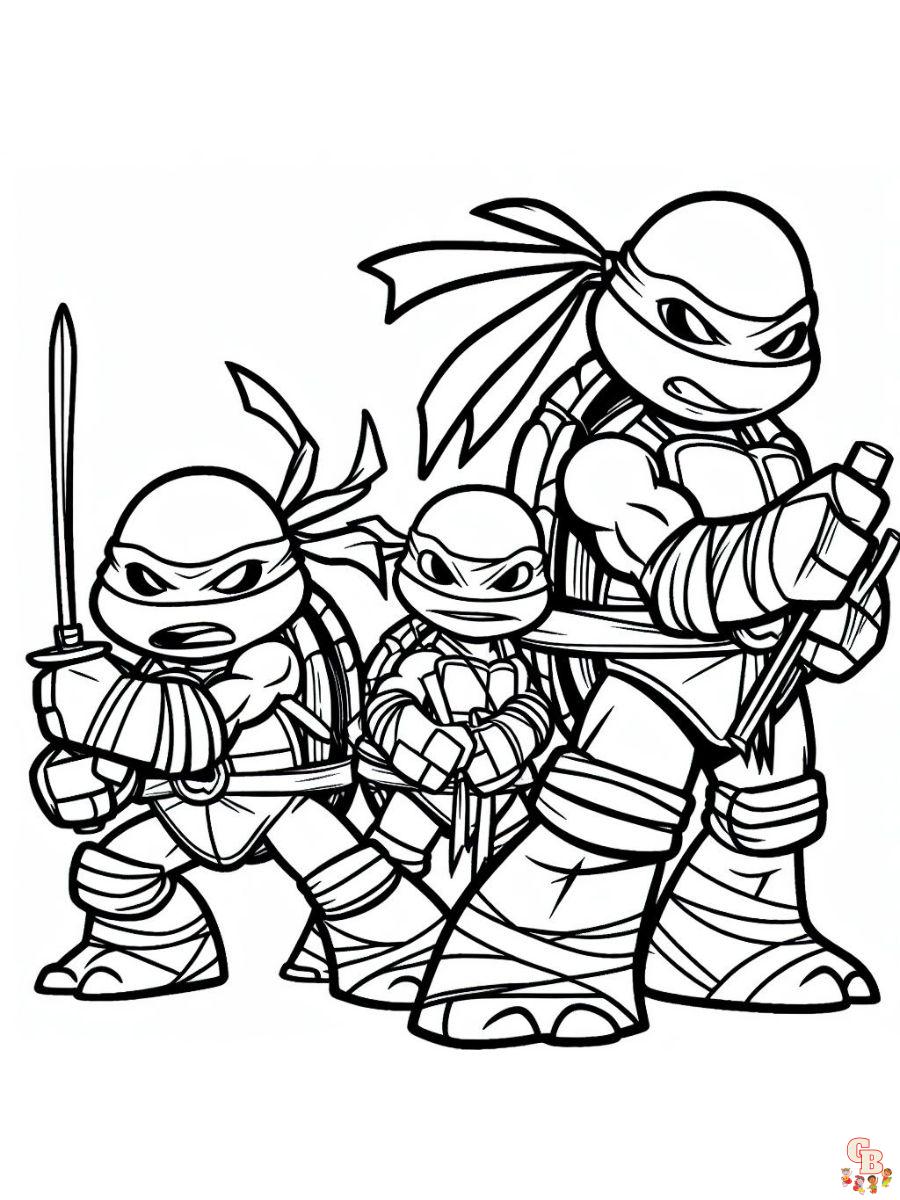 coloring pages ninja turtles free