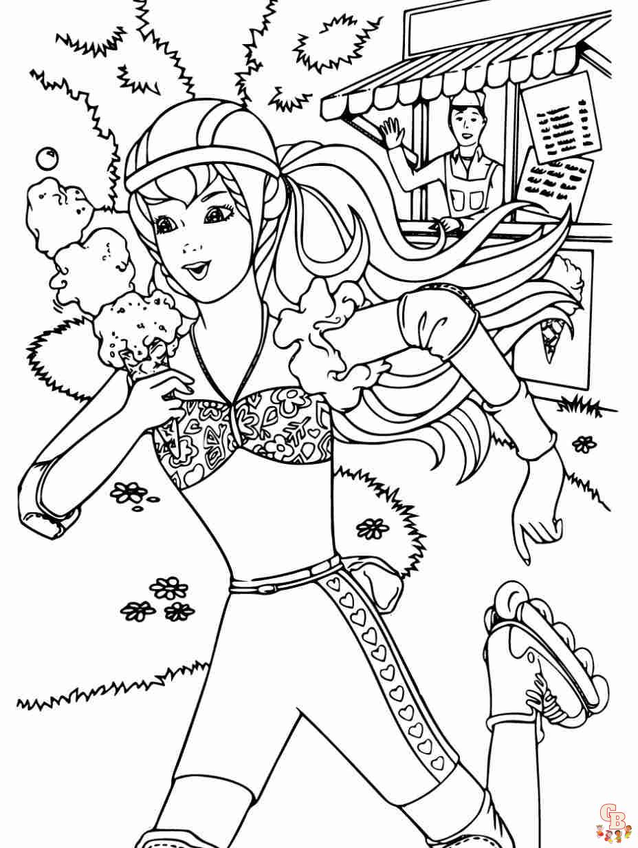 coloring pages of barbie