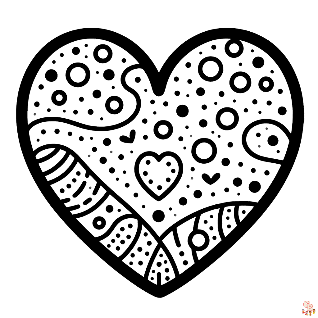 coloring pages of broken hearts