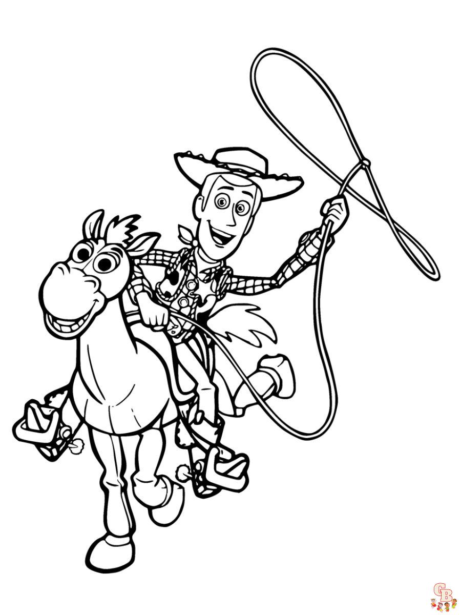 coloring pages of bullseye from toy story