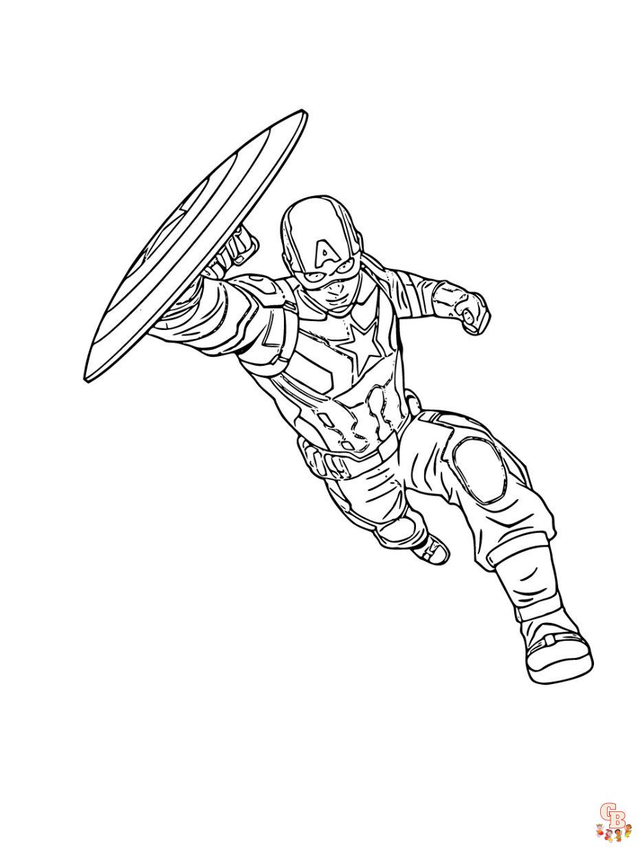 coloring pages of captain america