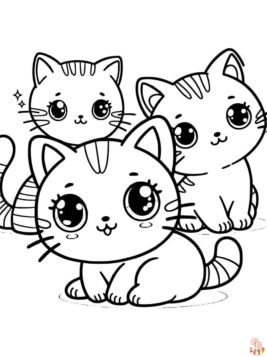 coloring pages of cute cats