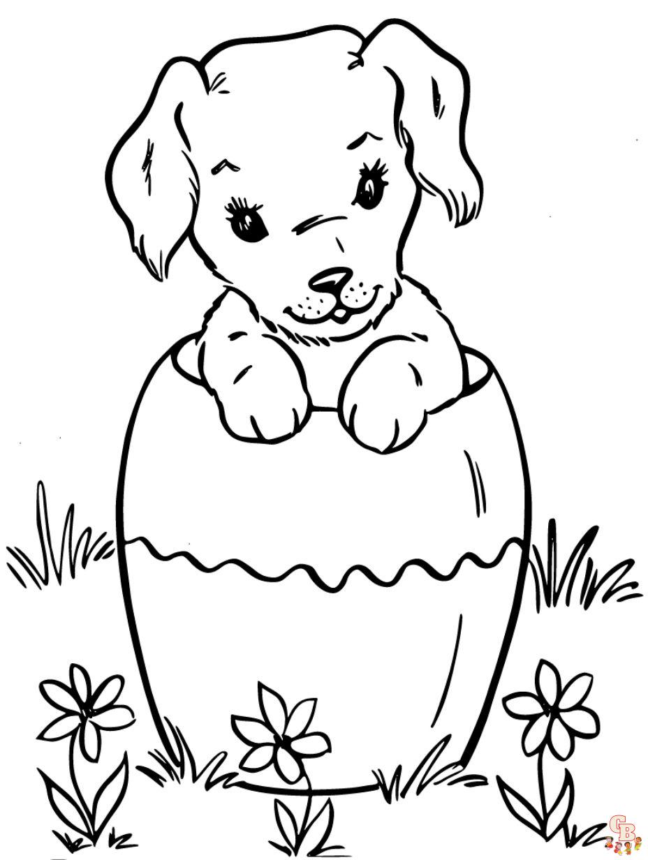 coloring pages of cute dogs