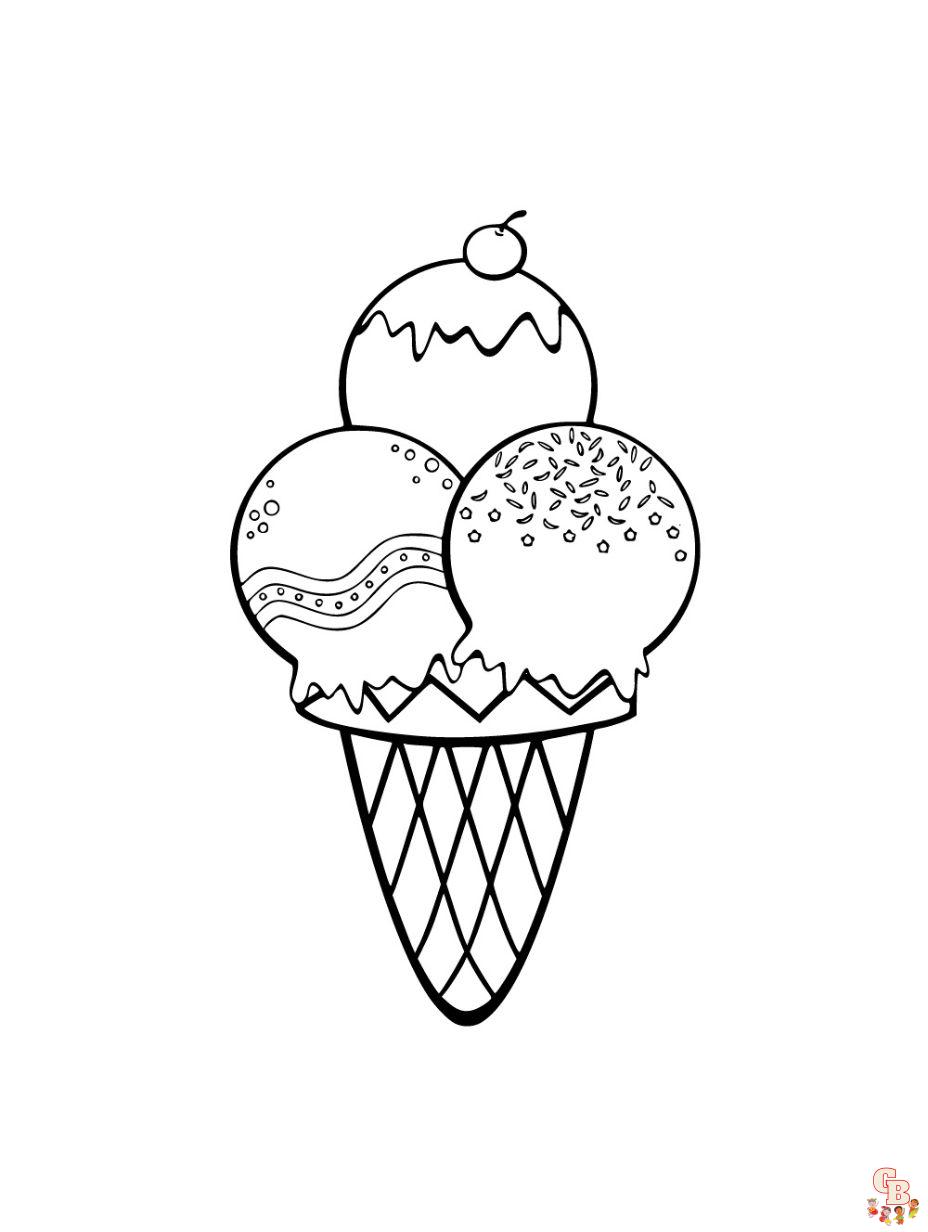 coloring pages of ice cream