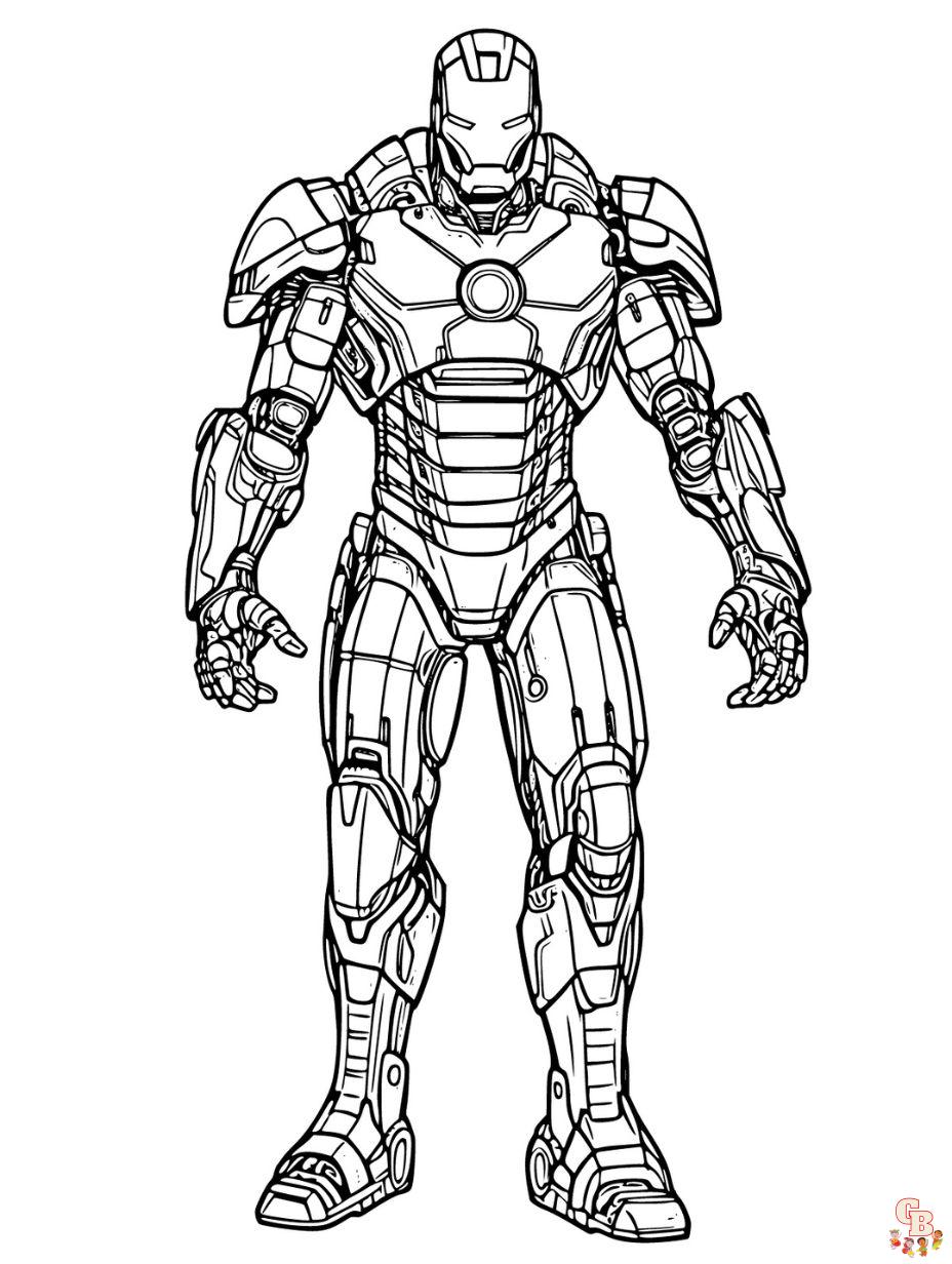 coloring pages of iron man