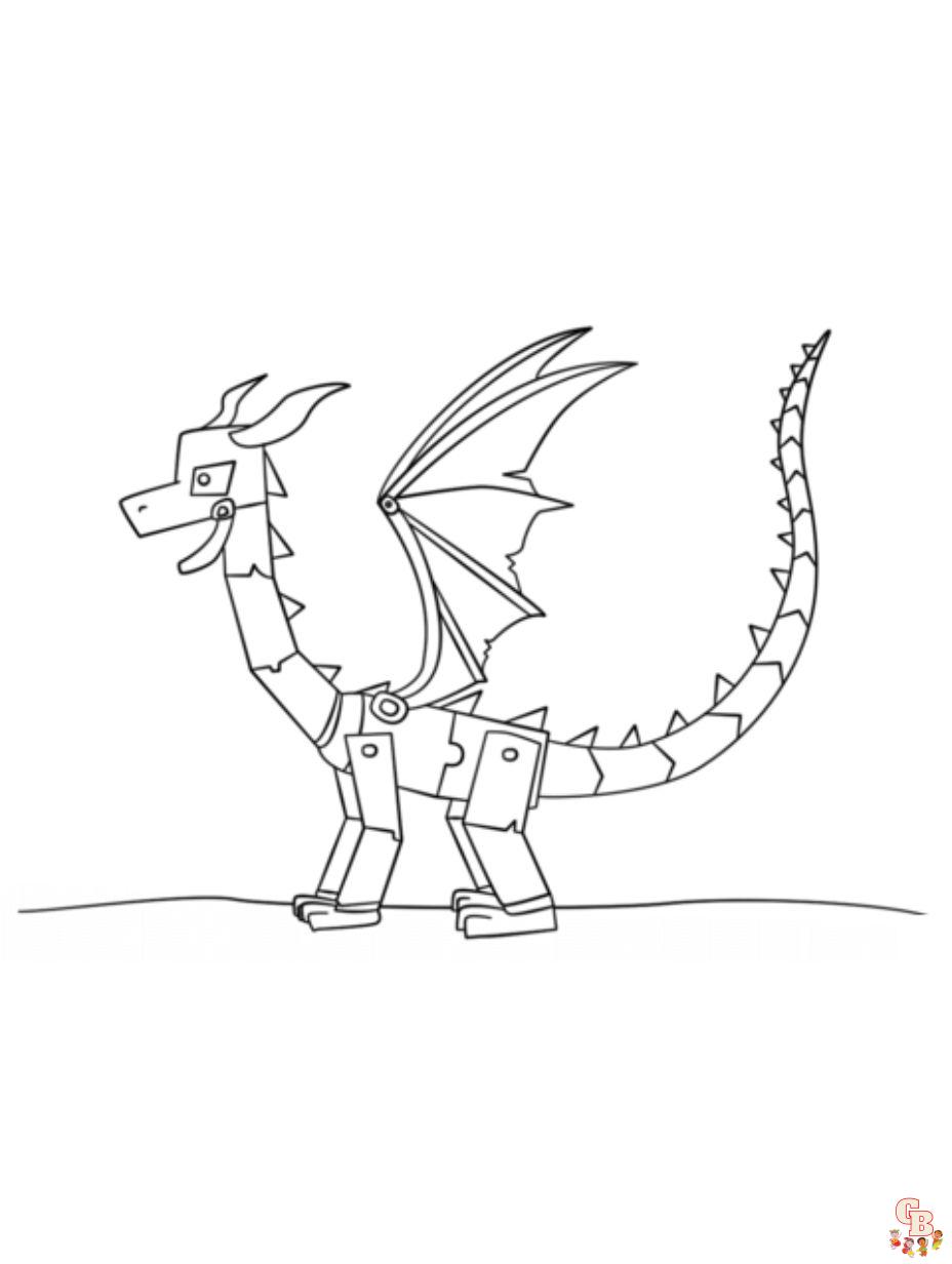 coloring pages of minecraft ender dragon