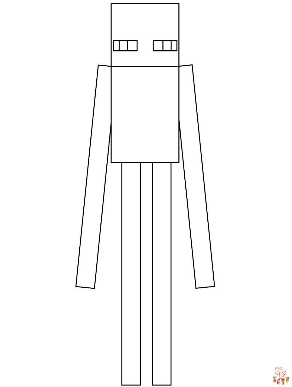 coloring pages of minecraft enderman