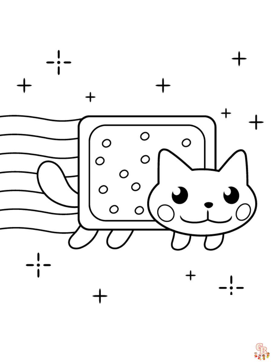 coloring pages of nyan cat