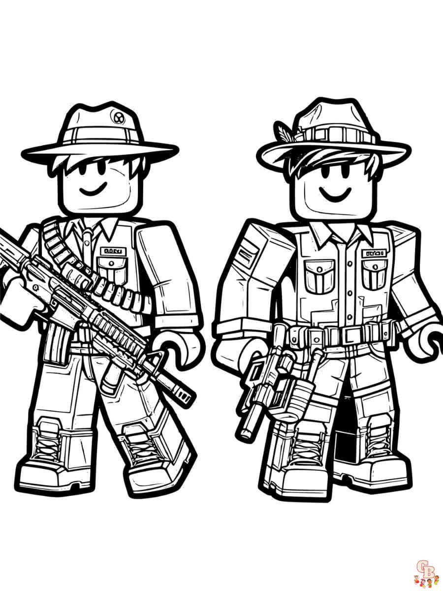 coloring pages of roblox characters