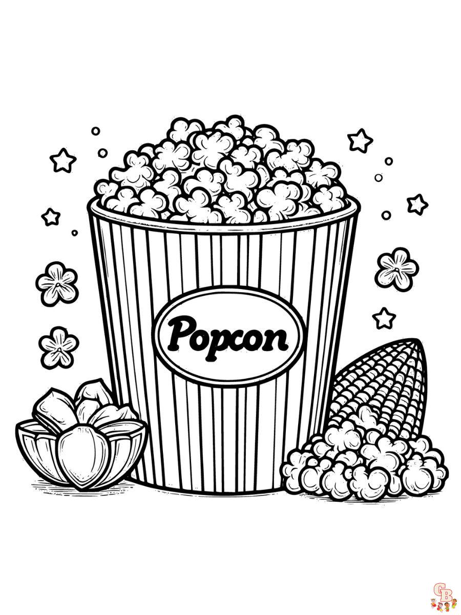 coloring pages popcorn