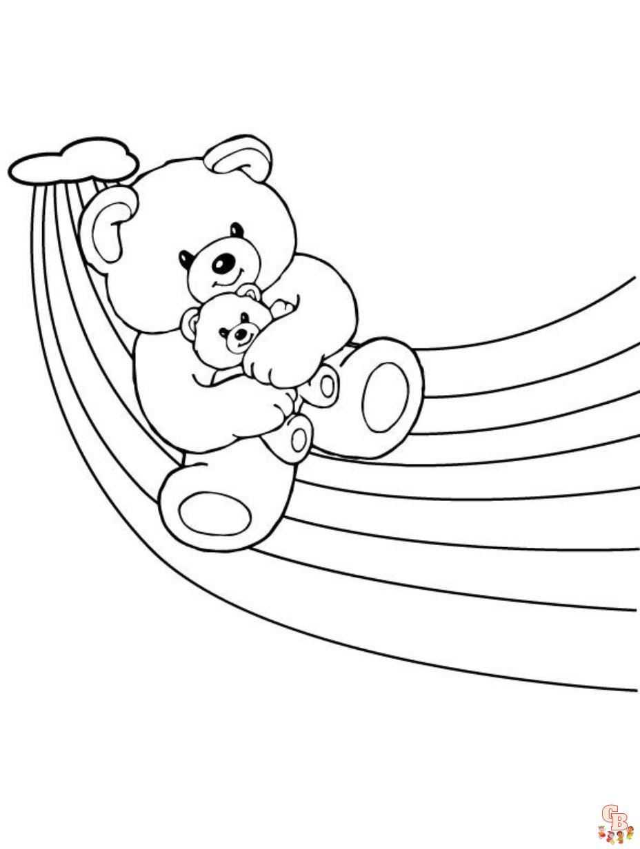 coloring pages rainbow