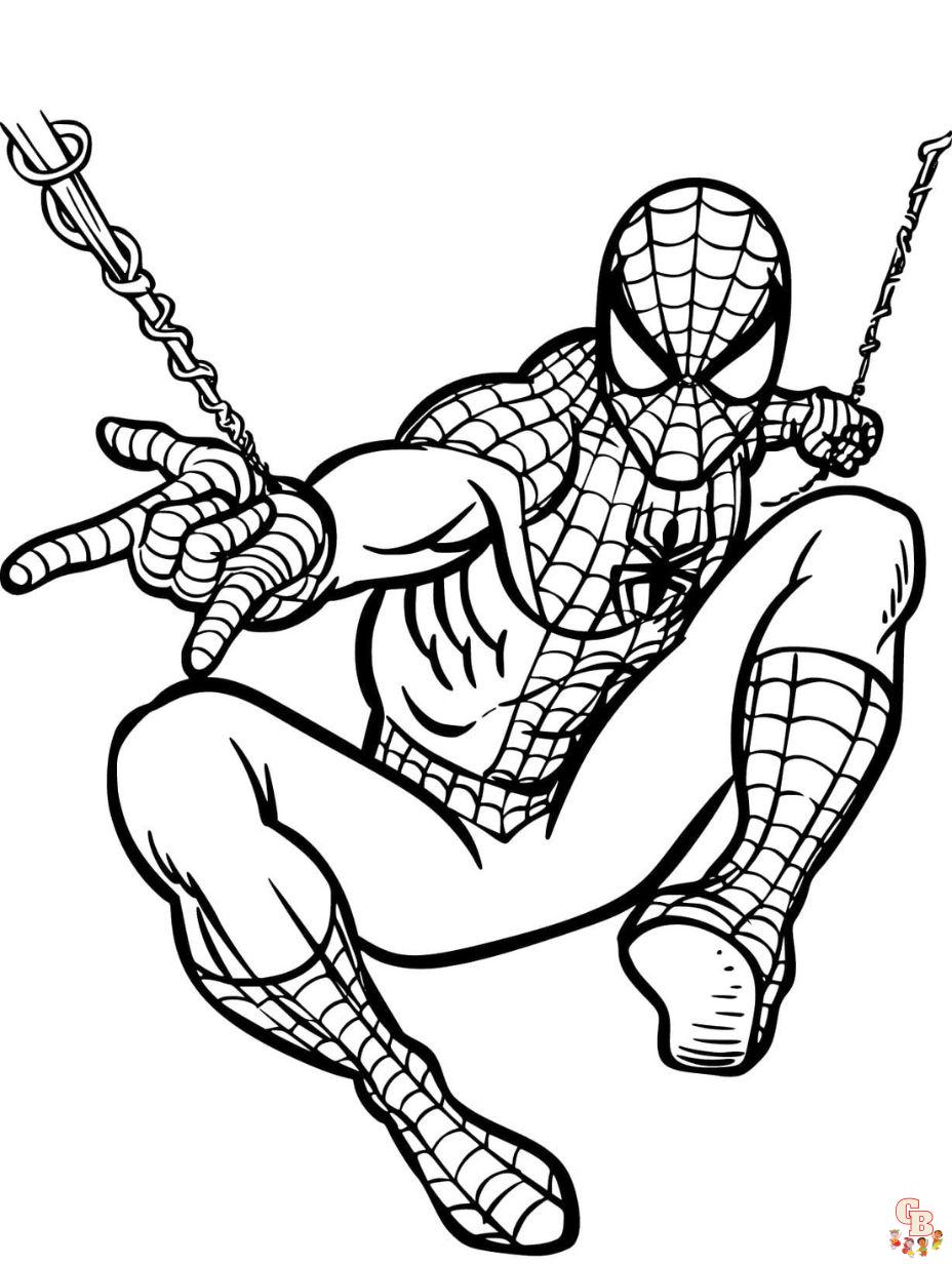 coloring pages spiderman printable