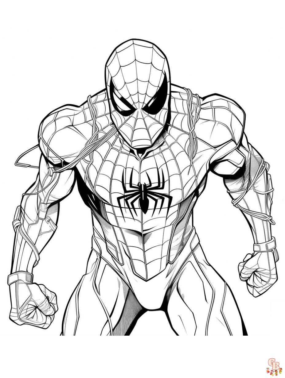 coloring pages spiderman