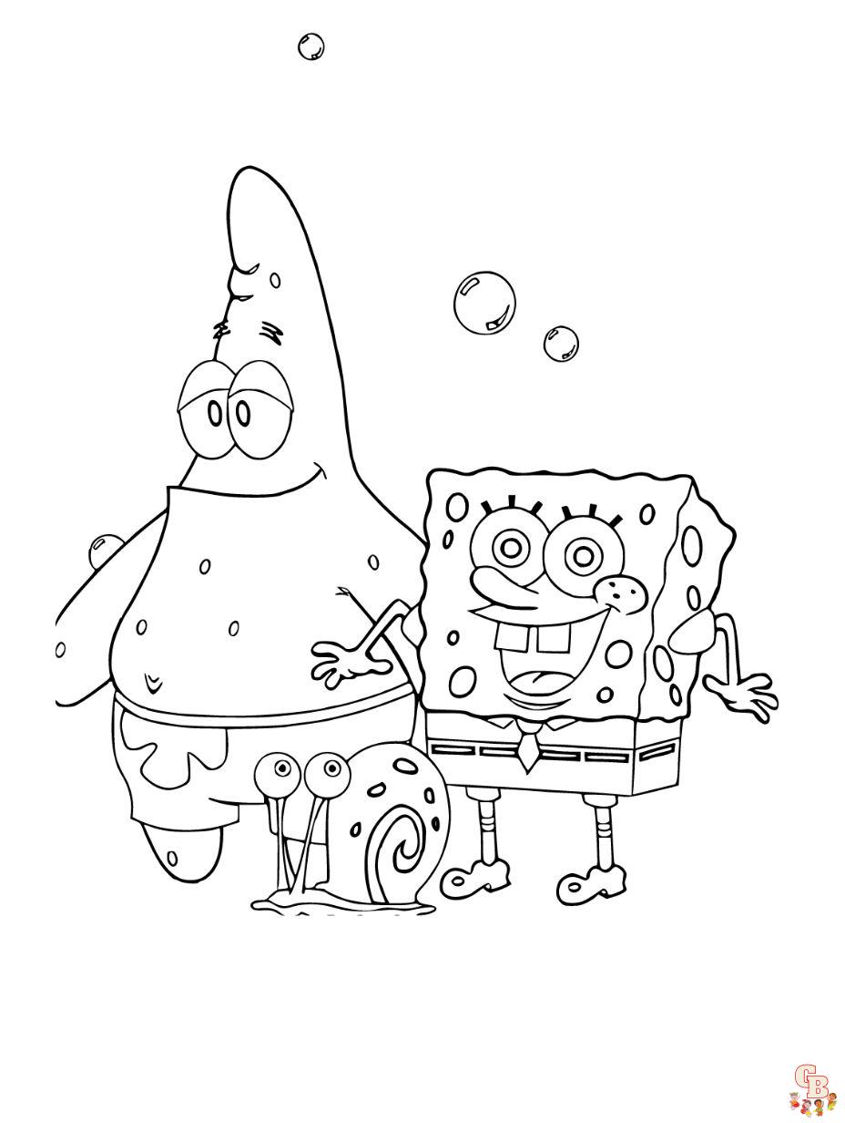 coloring pages spongebob and patrick