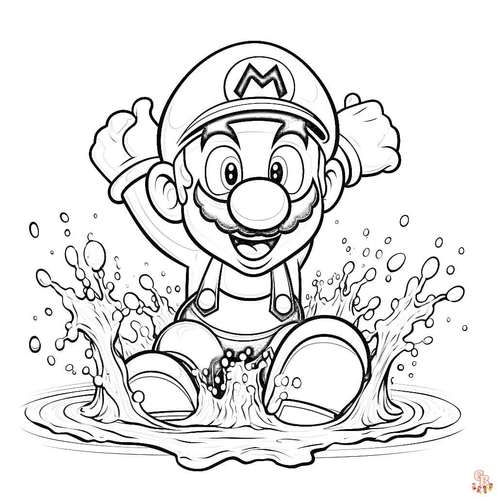 coloring pages super mario