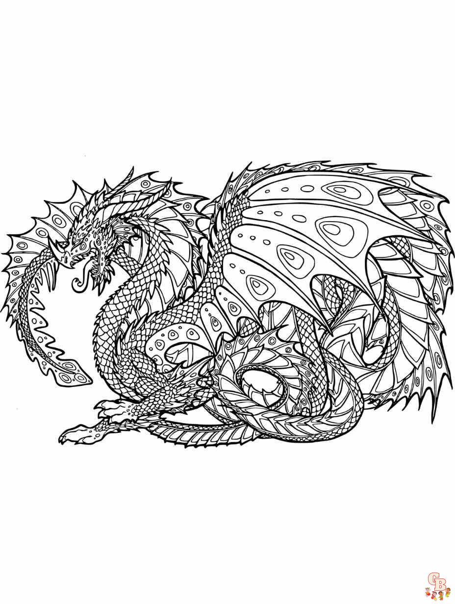 cool coloring pages of dragons