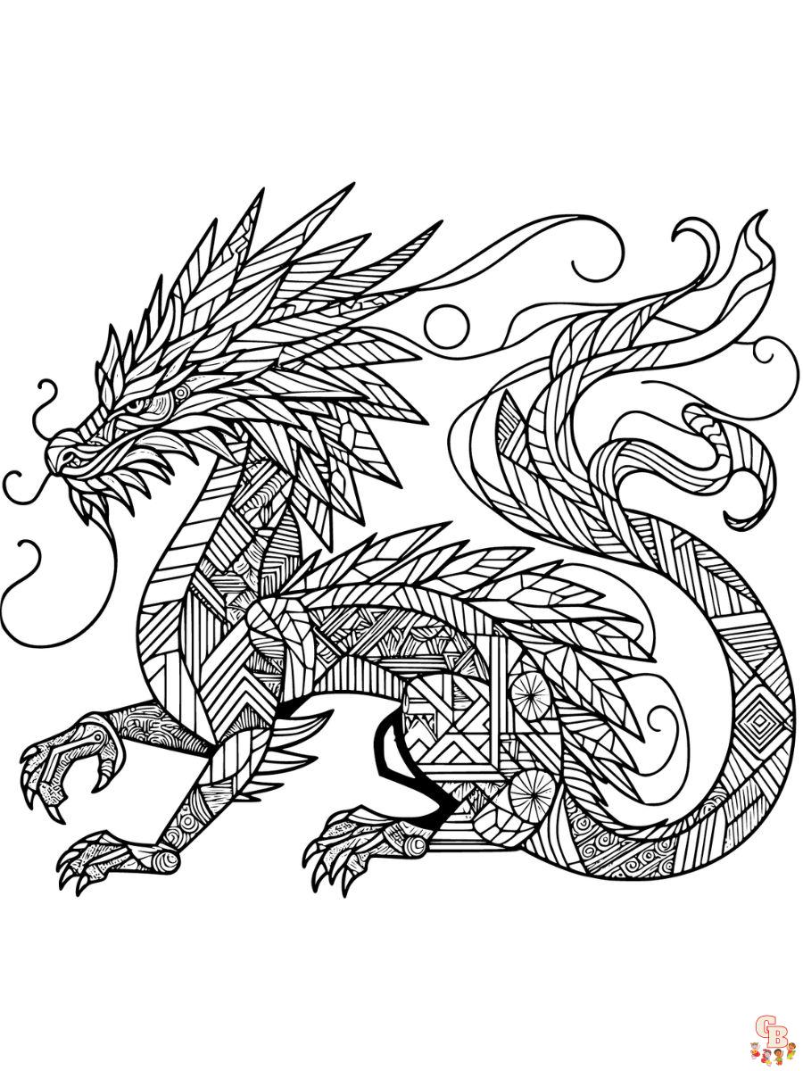 cool dragon coloring pages free