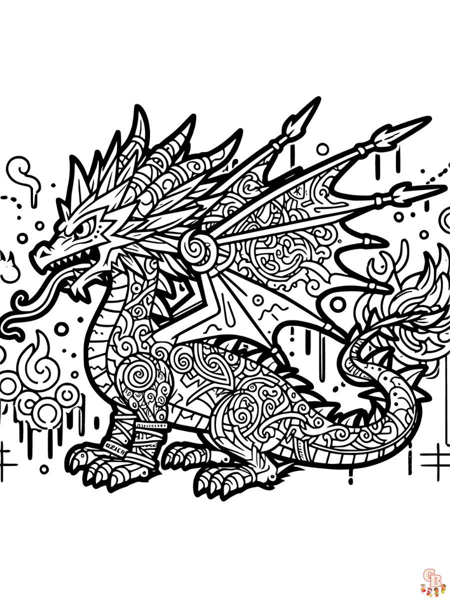 cool dragon coloring pages to print