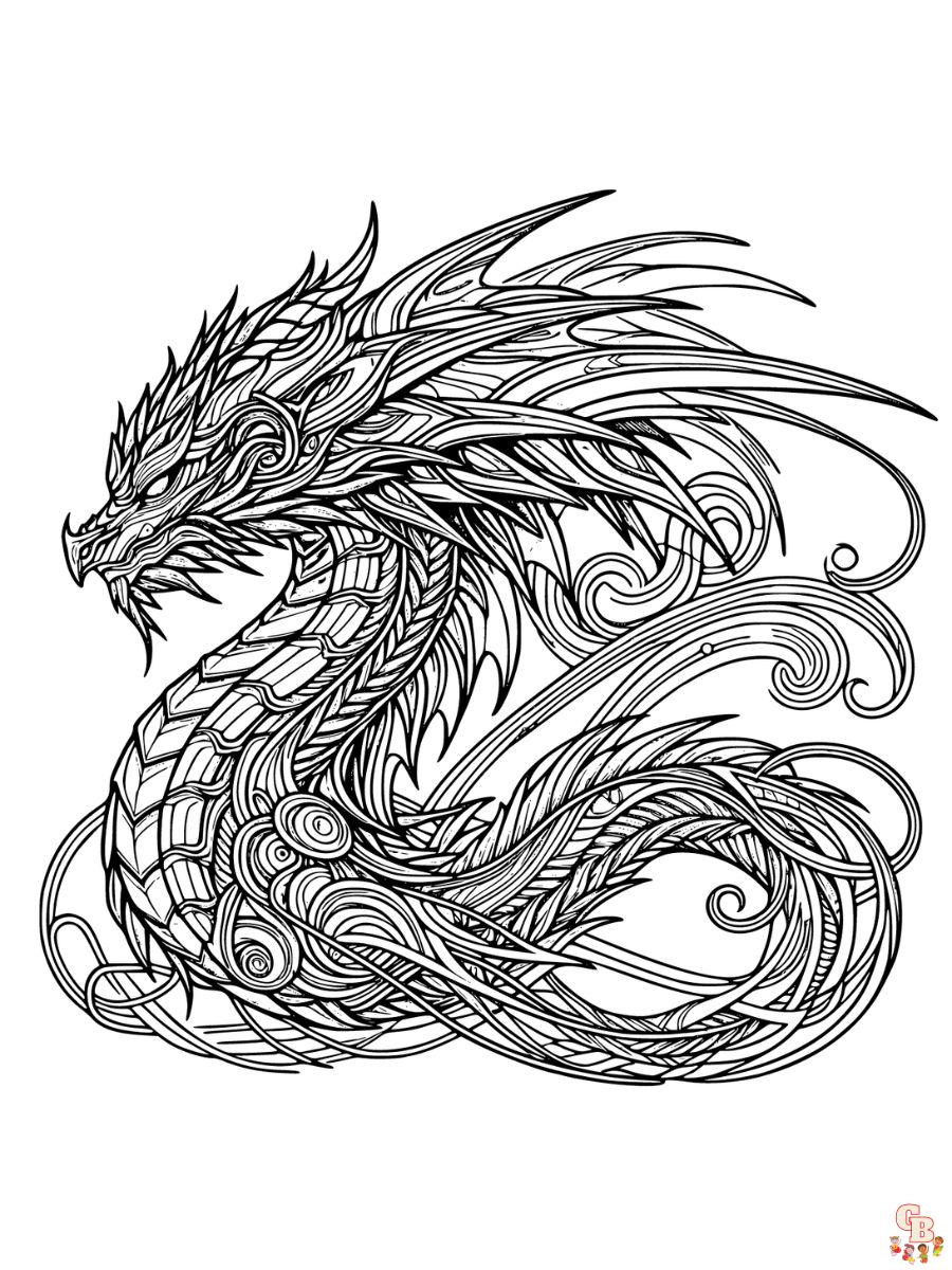 cool dragon coloring sheets