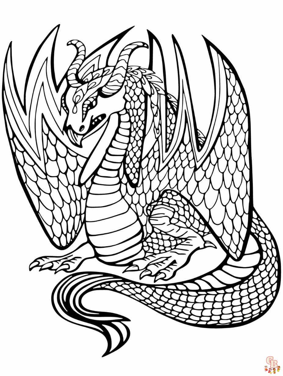 cool fire dragon coloring pages