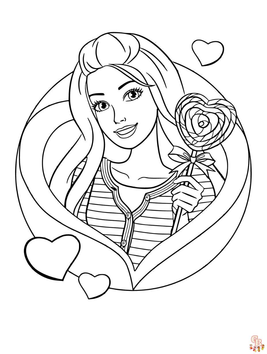 cute barbie coloring pages printable free