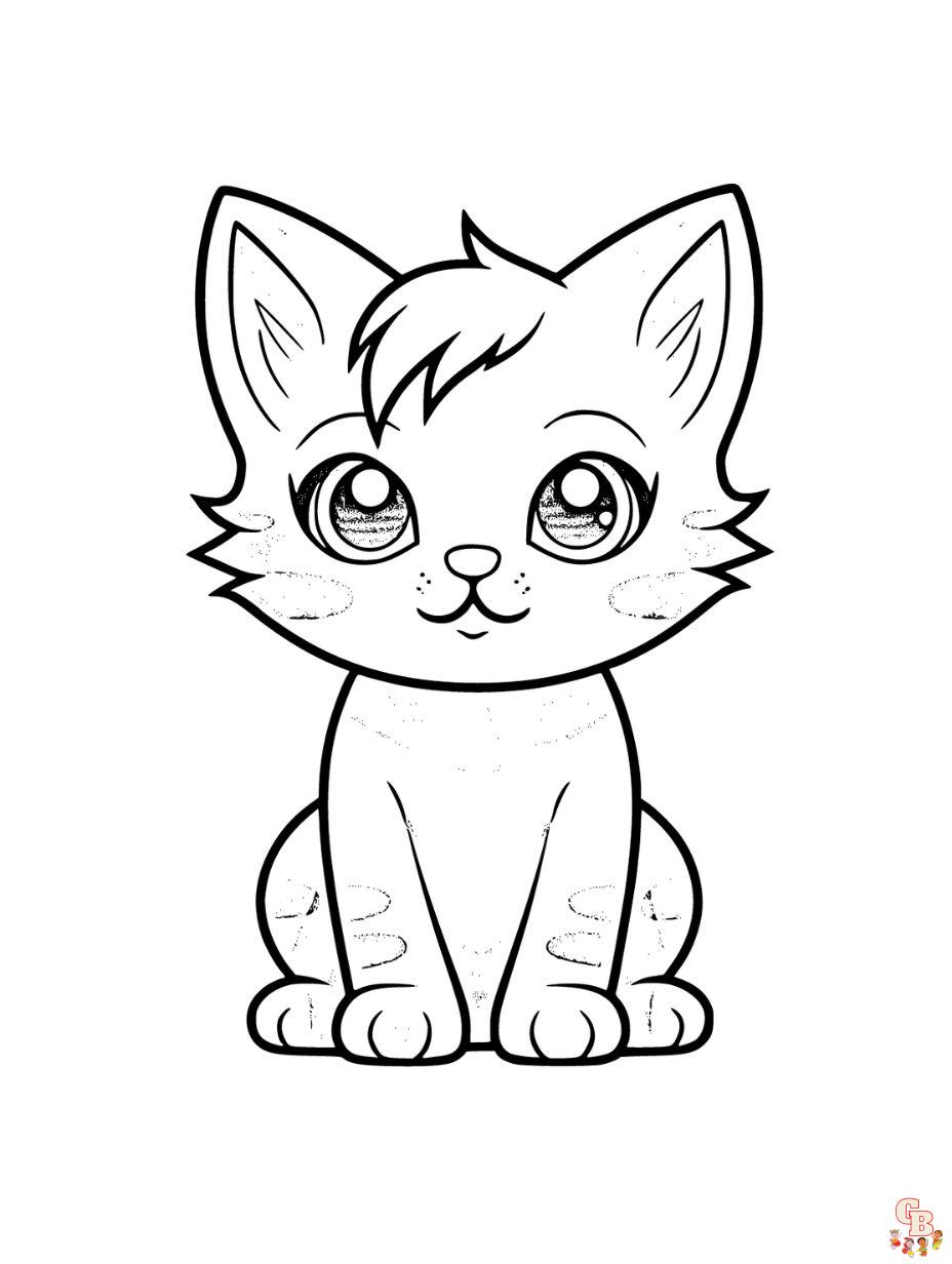 cute cat coloring pages