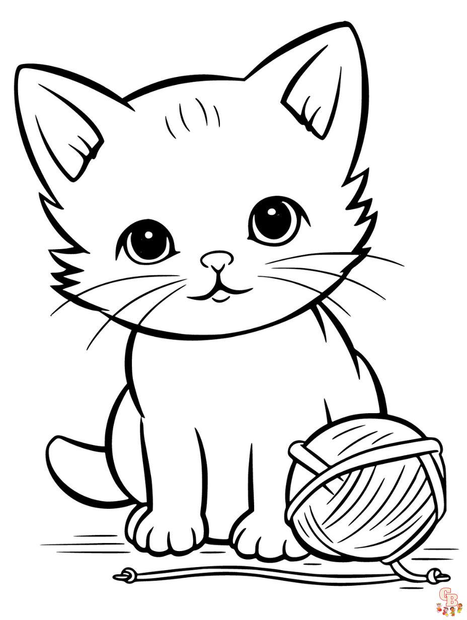 cute cat coloring pages for adults