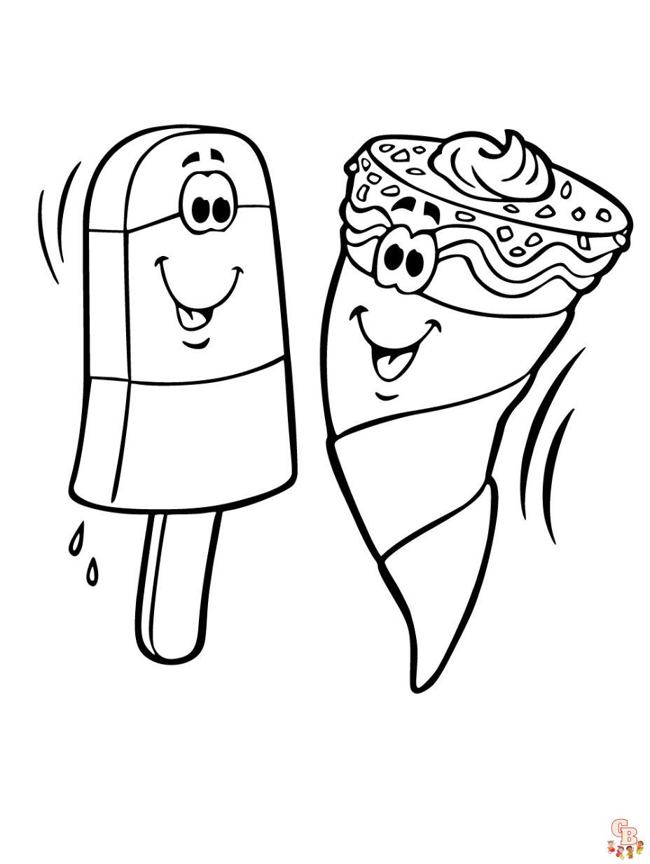 cute coloring pages ice cream