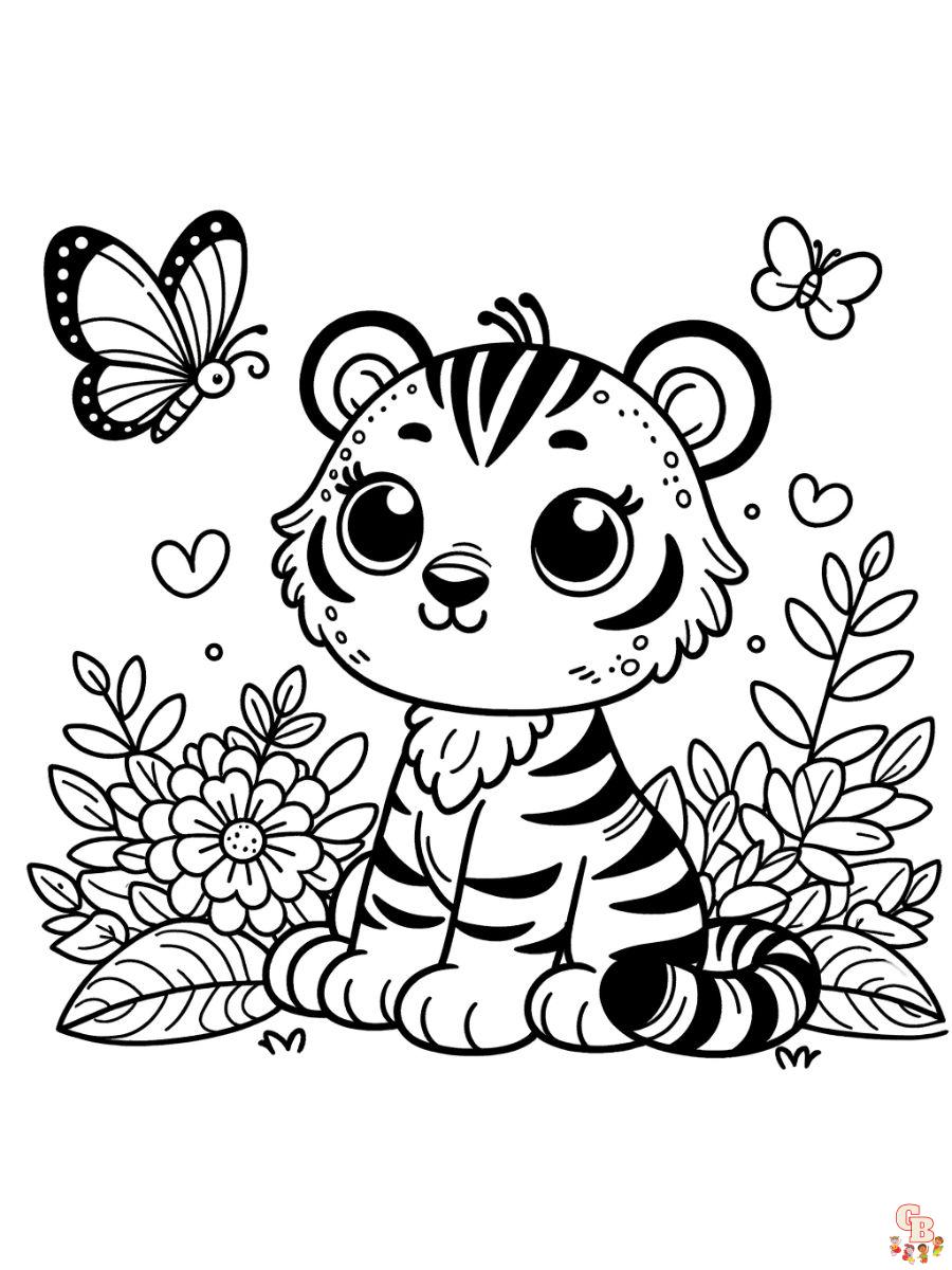 cute coloring pages of tigers