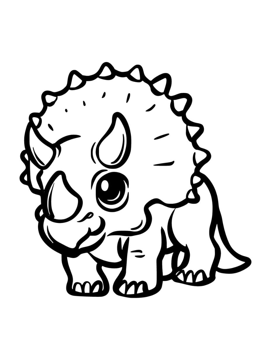 cute dinosaur coloring page