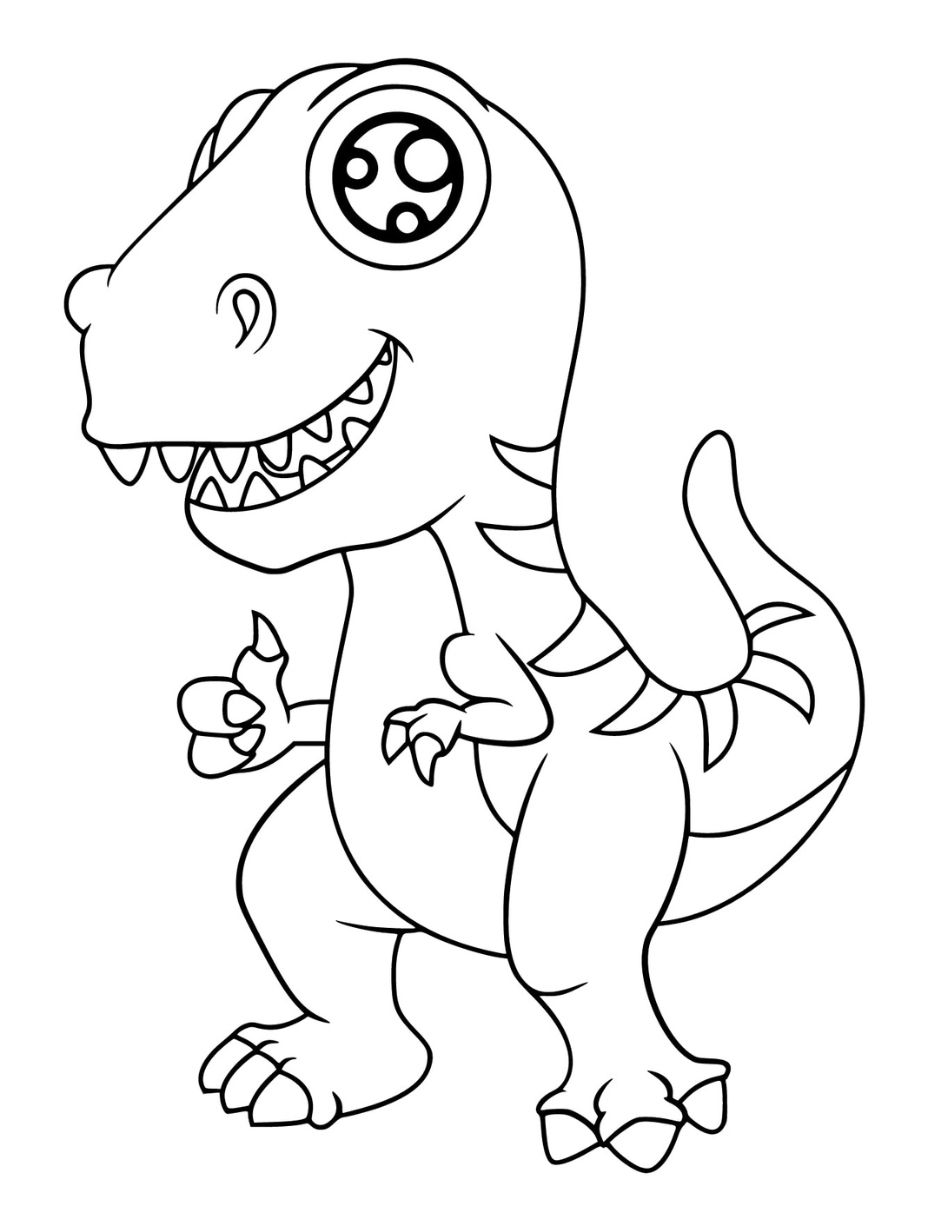 cute dinosaur coloring pages