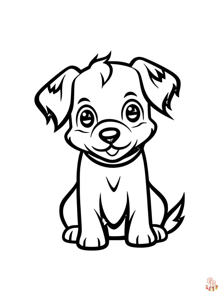 cute dog coloring page