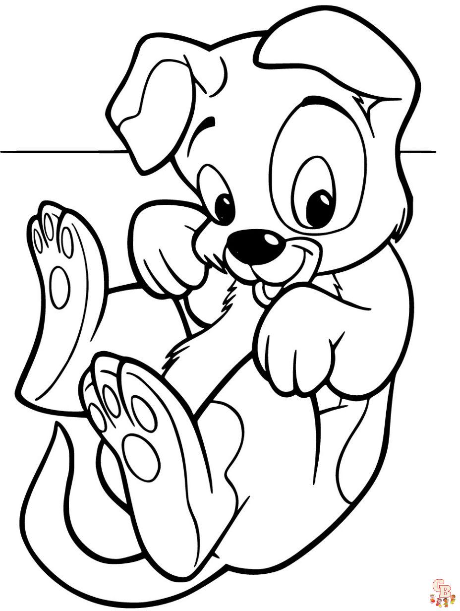 cute dogs coloring pages