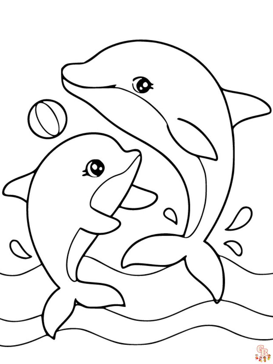 cute dolphin coloring pages