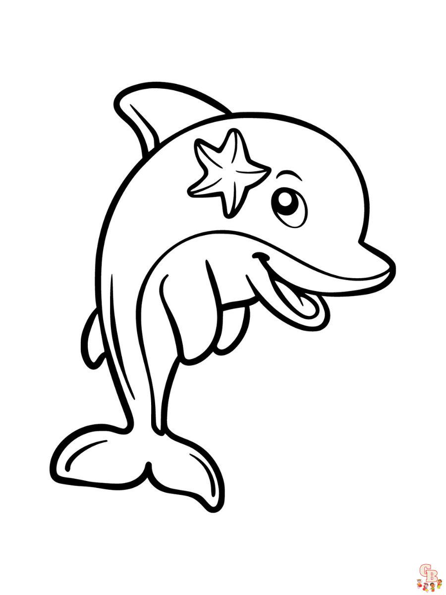 cute dolphins coloring pages