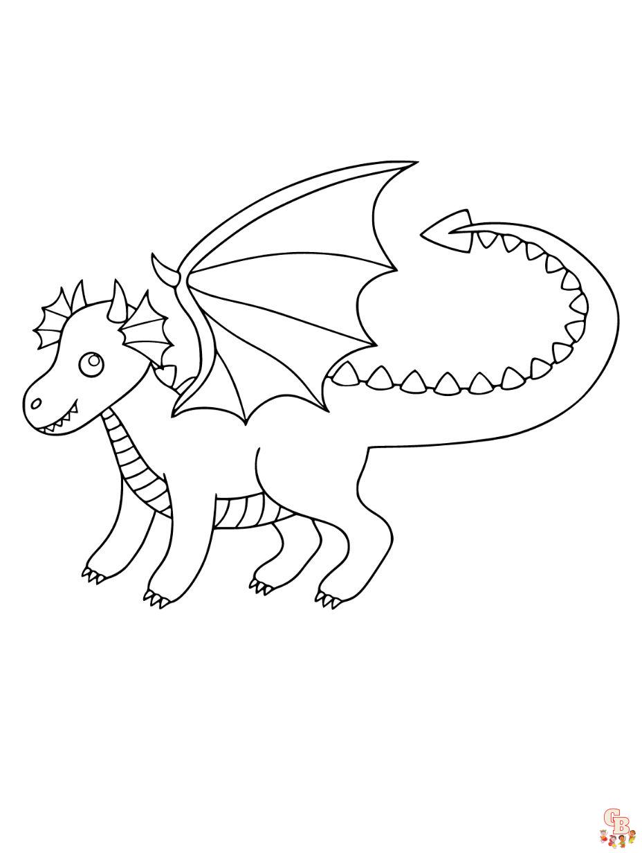 cute dragon coloring pages