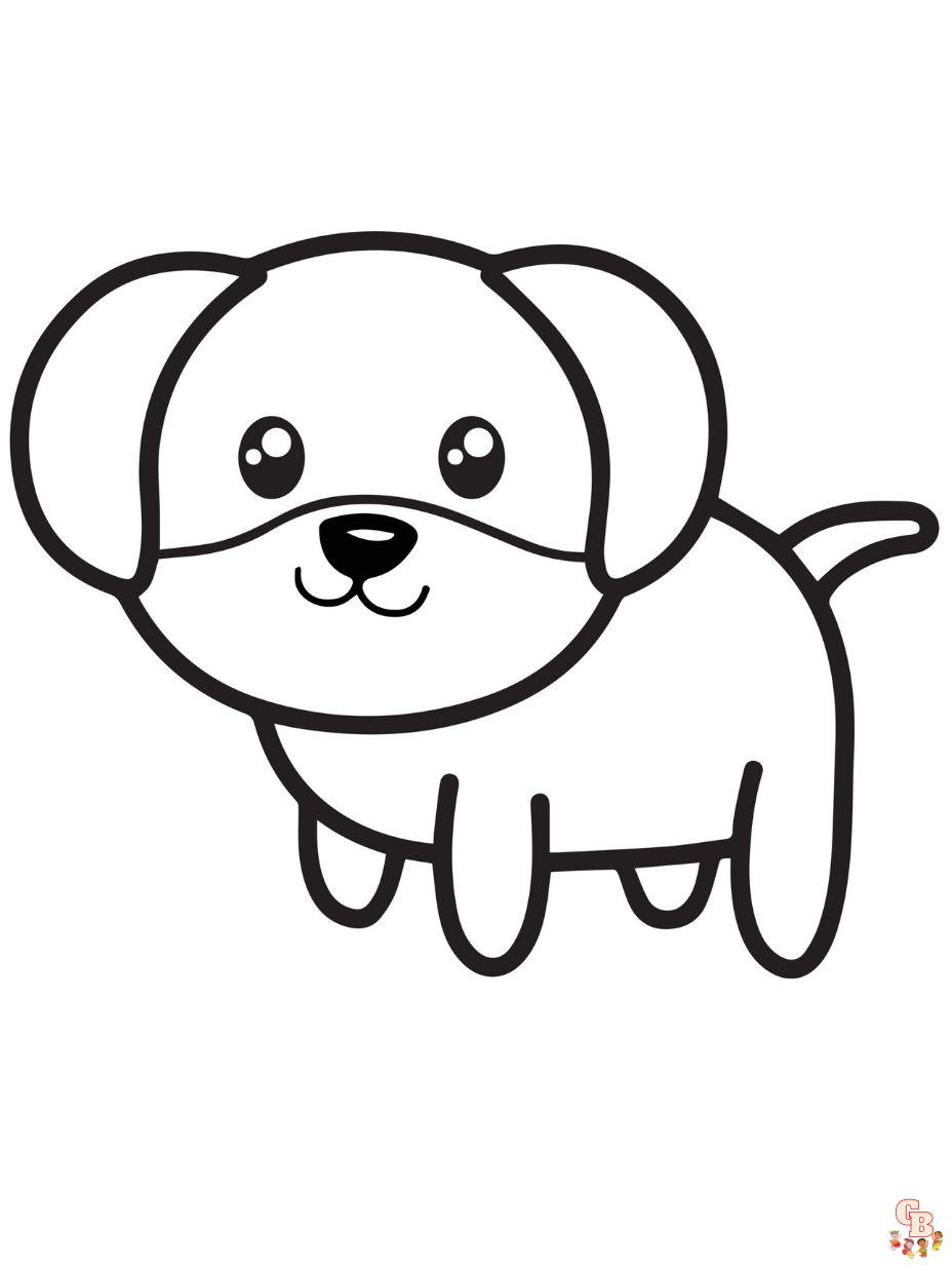 cute easy dog coloring pages