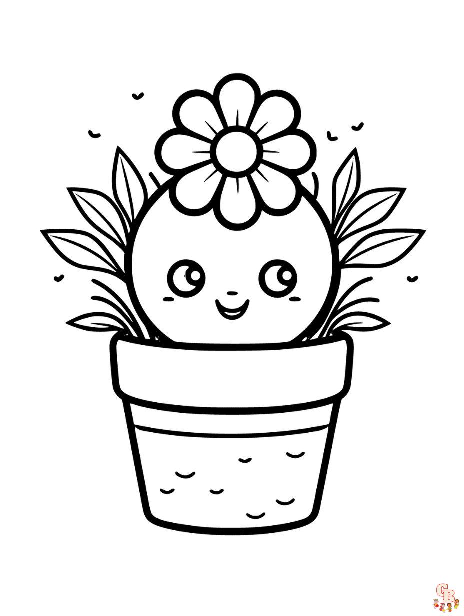 cute flower coloring pages