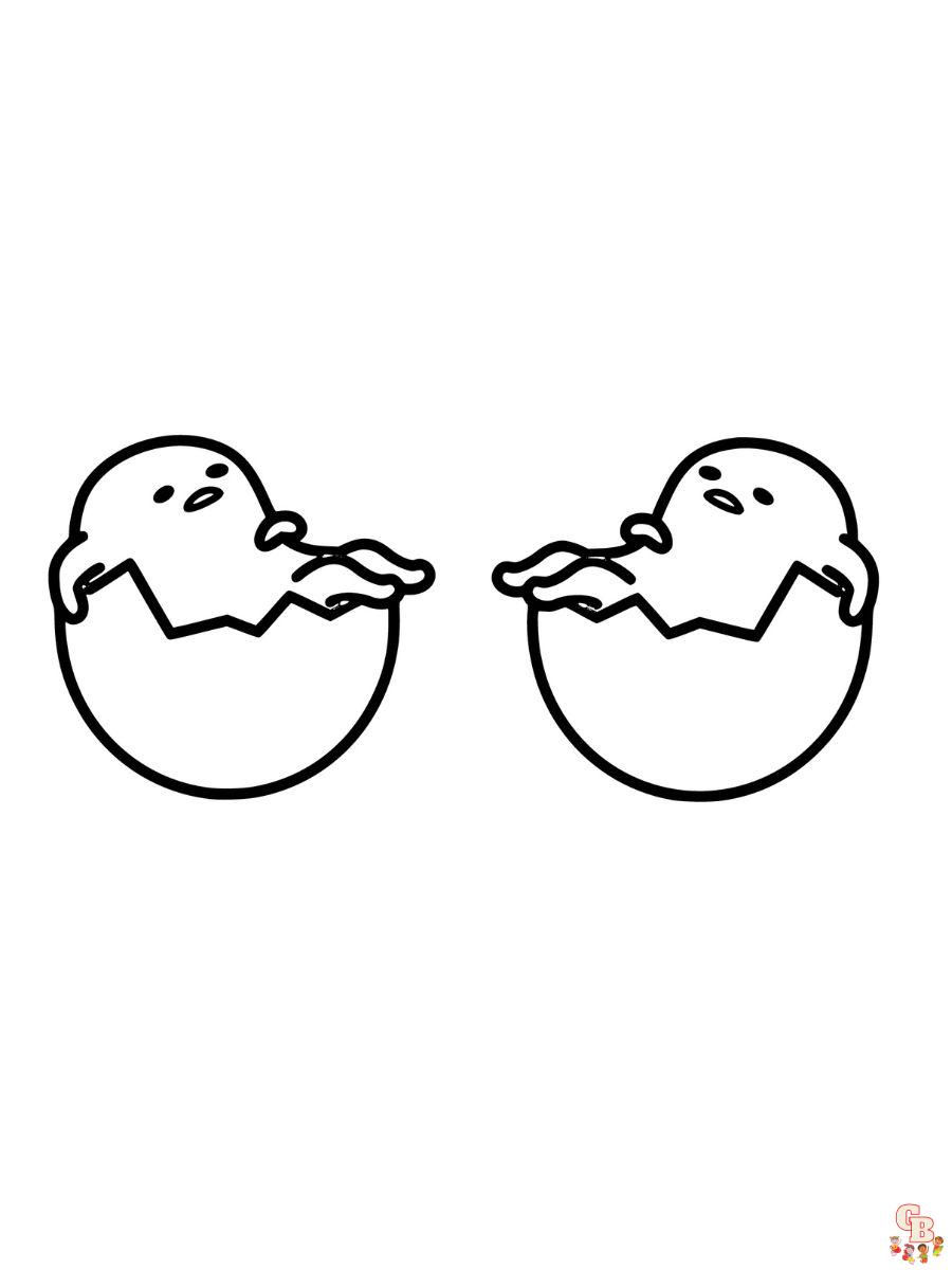 cute gudetama coloring pages