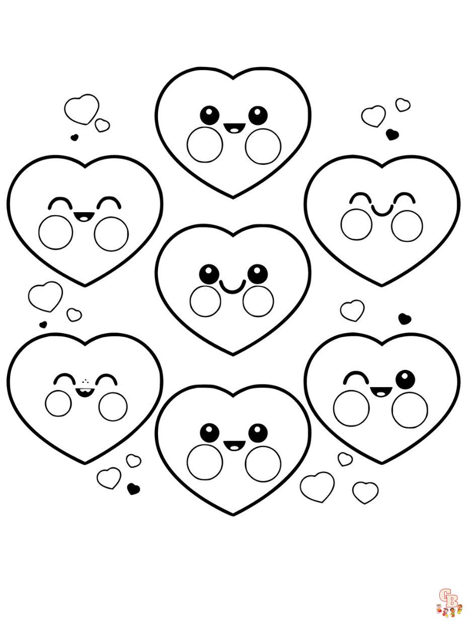 cute heart coloring pages