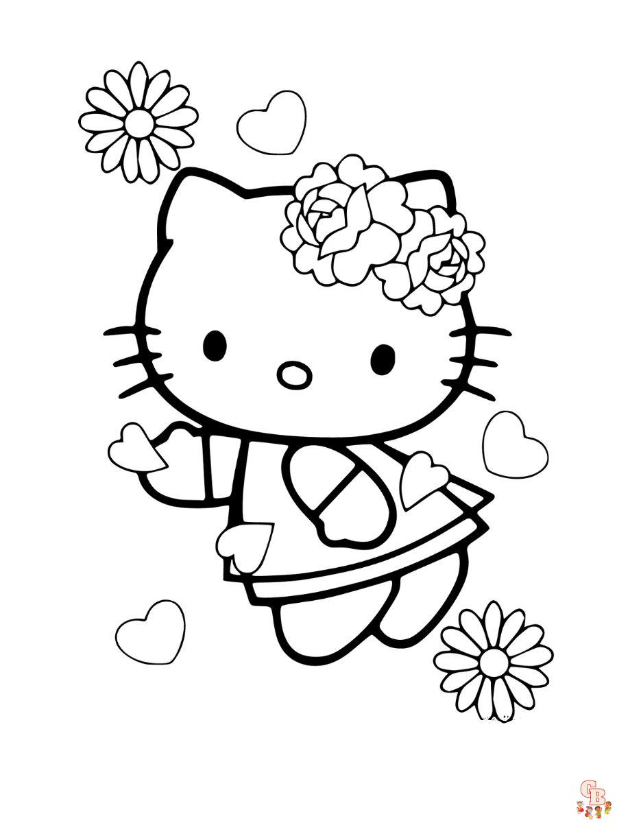 cute hello kitty coloring pages