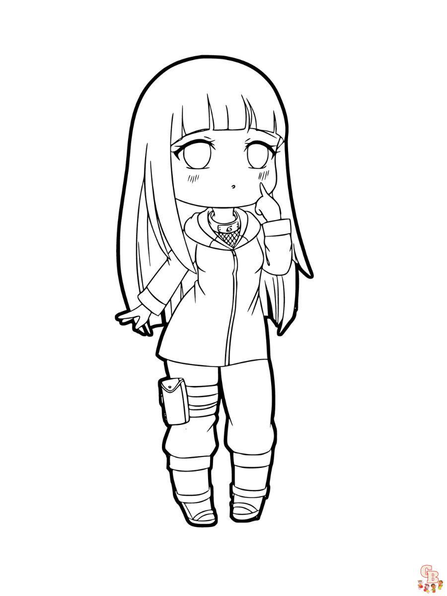 cute hinata coloring pages