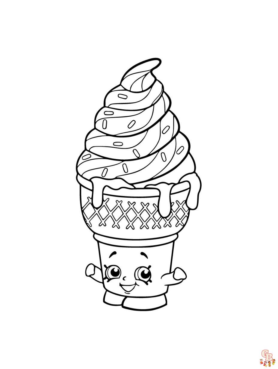 cute ice cream coloring page