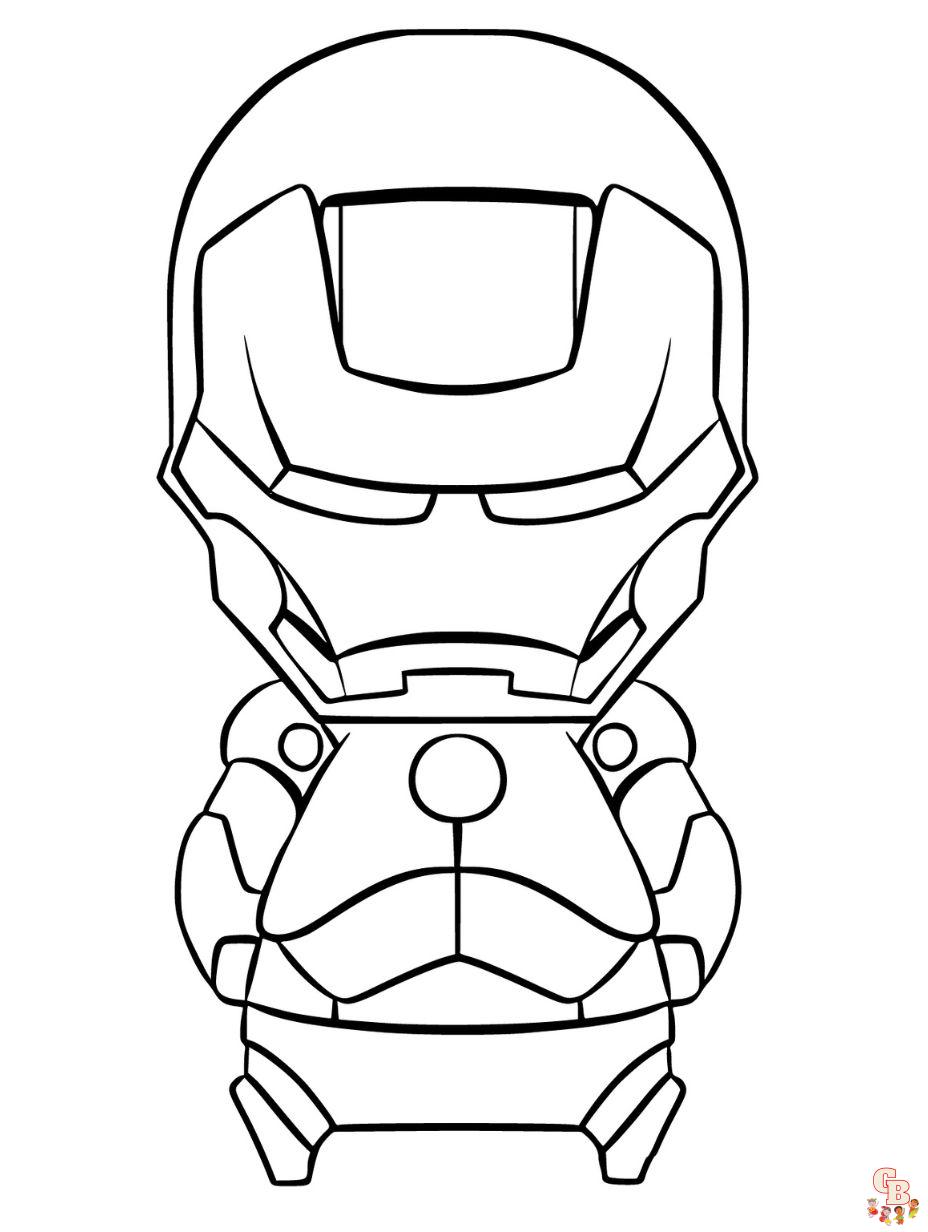 cute iron man coloring pages printable