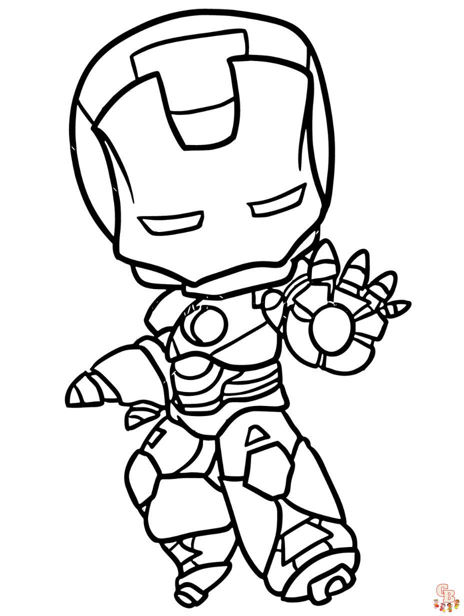 cute iron man coloring pages