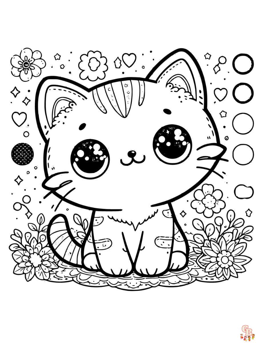 cute kitty cat coloring pages