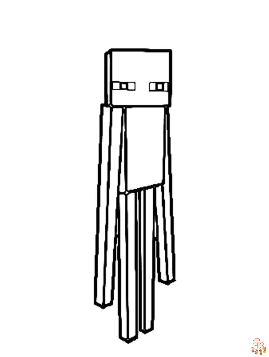 cute minecraft coloring pages enderman