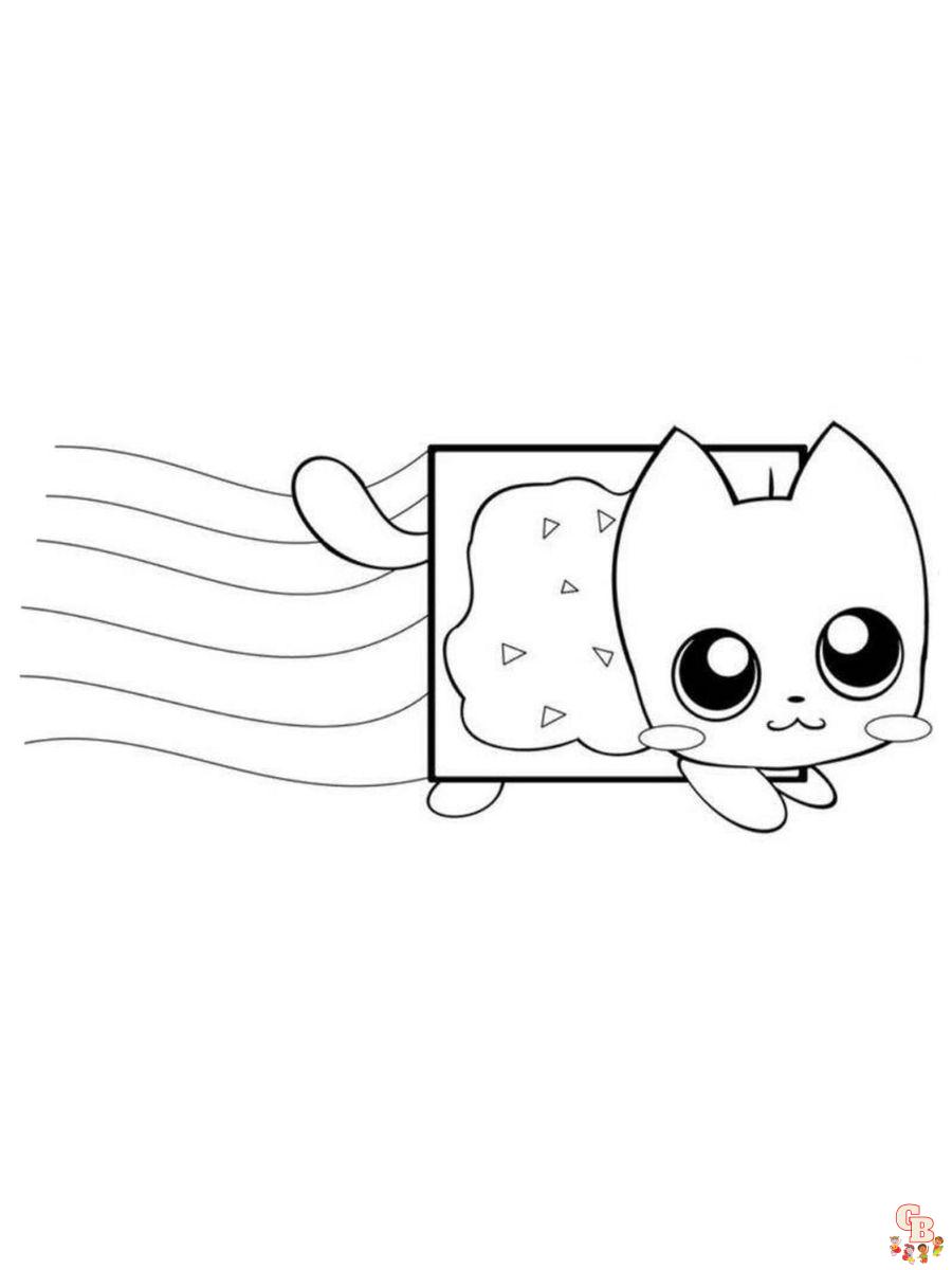 cute nyan cat coloring pages