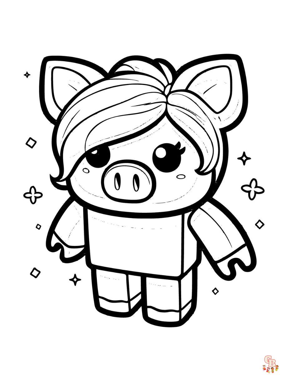 cute piggy coloring pages